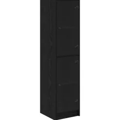 vidaXL Alacena 35 x 37 x 142 cm Madera contrachapada Roble negro Clearance