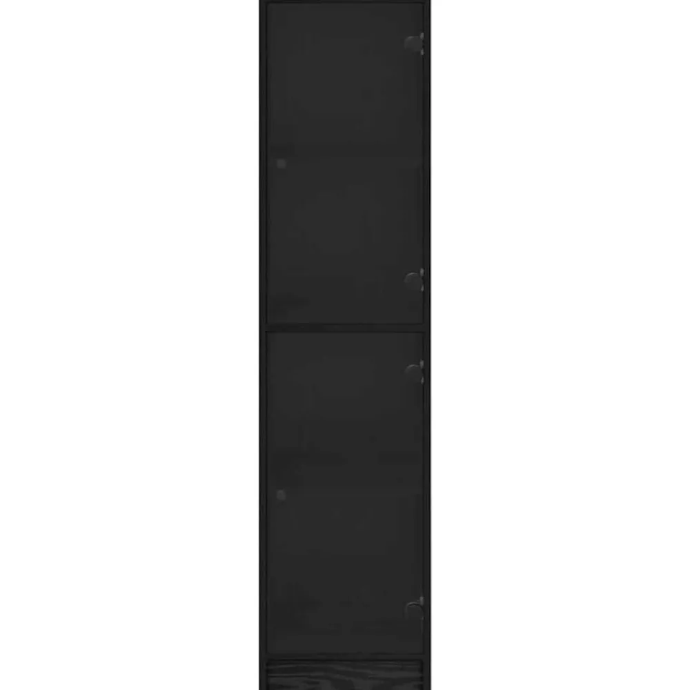 vidaXL Alacena 35 x 37 x 142 cm Madera contrachapada Roble negro Clearance