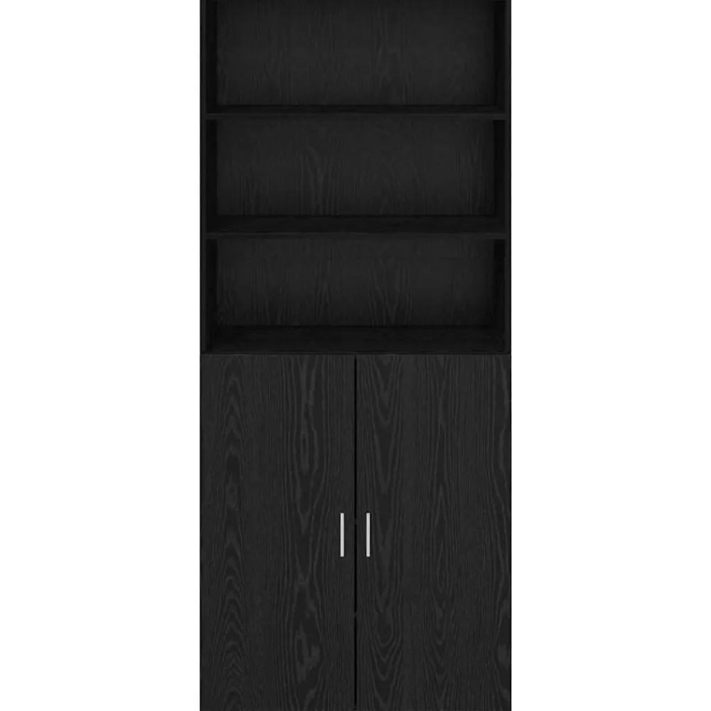 vidaXL Alacena 80 x 42,5 x 185 cm Madera contrachapada Roble negro Clearance