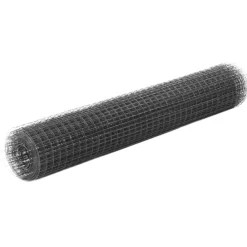vidaXL Alambrada de gallinero acero revestimiento PVC 10x1 m Gris Best