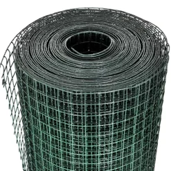 vidaXL Vallas De Jardín-Alambrada de gallinero acero recubrimiento PVC gris 25x0,5 m
