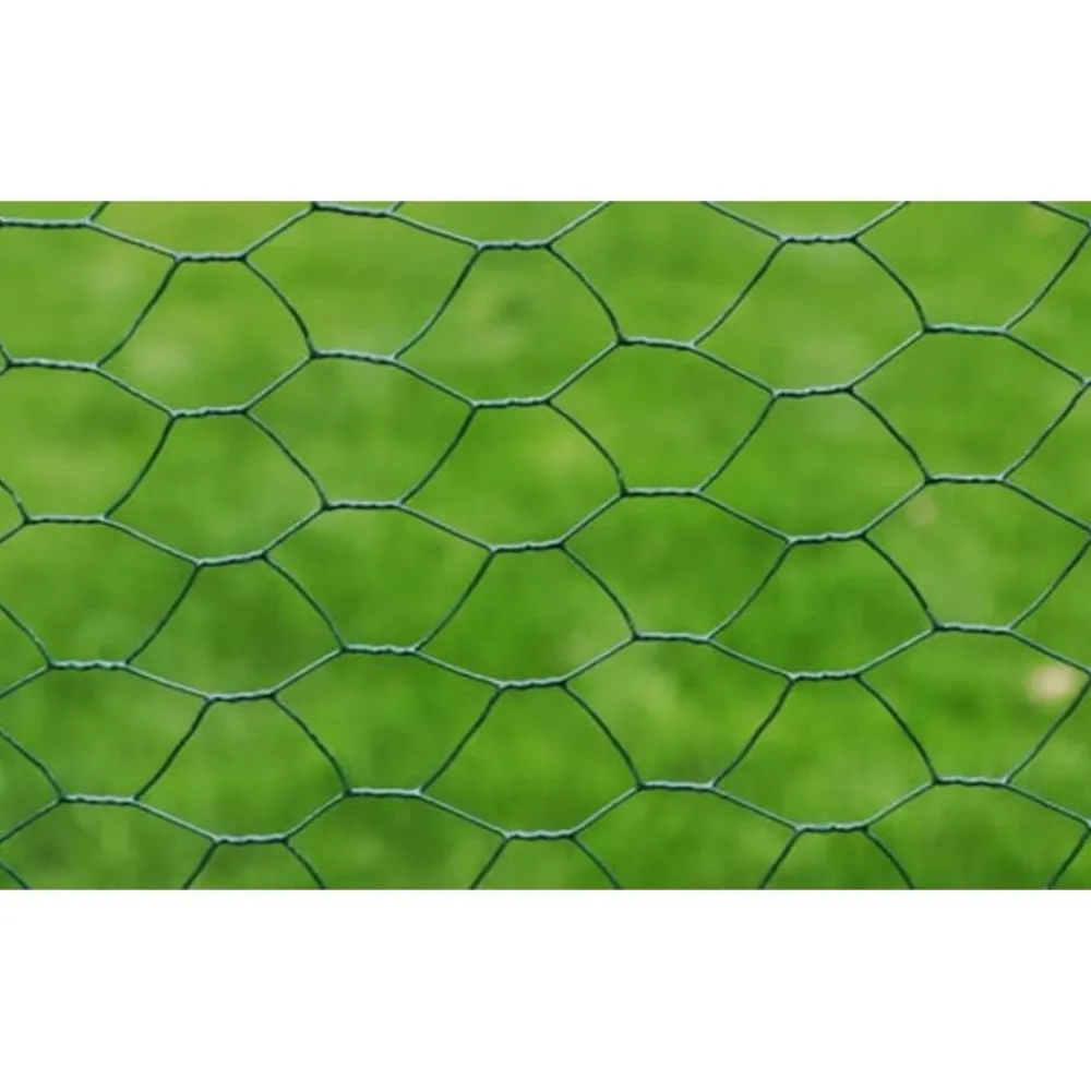 vidaXL Vallas De Jardín-Alambrada de gallinero con revestimiento PVC 25x0,5 m