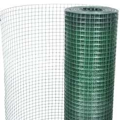 vidaXL Vallas De Jardín-Alambrada gallinero galvanizada recubrimiento PVC 10x1 m