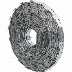 vidaXL Accesorios De Bricolaje-Alambre de Púas Plateado 5000 x 1,9 cm Acero galvanizado