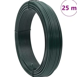 vidaXL Vallas De Jardín-Alambre de sujeción para vallas Verde PVC