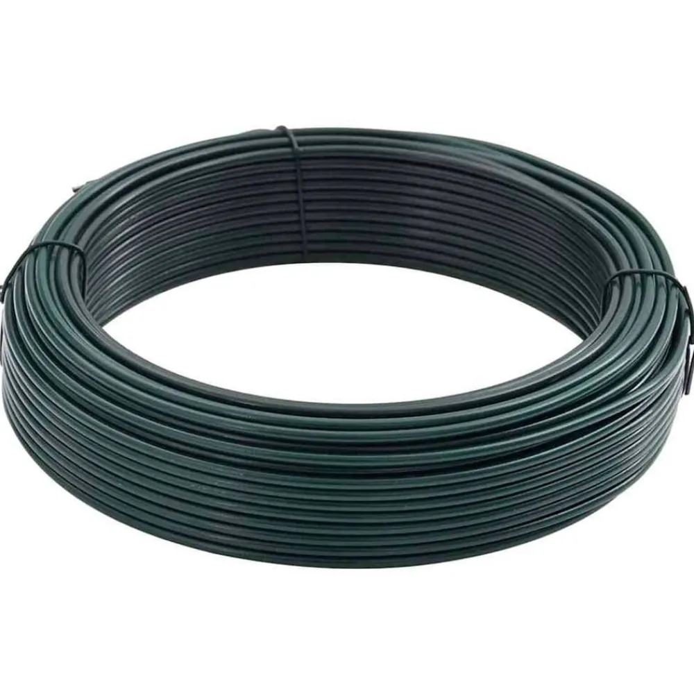 vidaXL Vallas De Jardín-Alambre de sujeción para vallas Verde PVC
