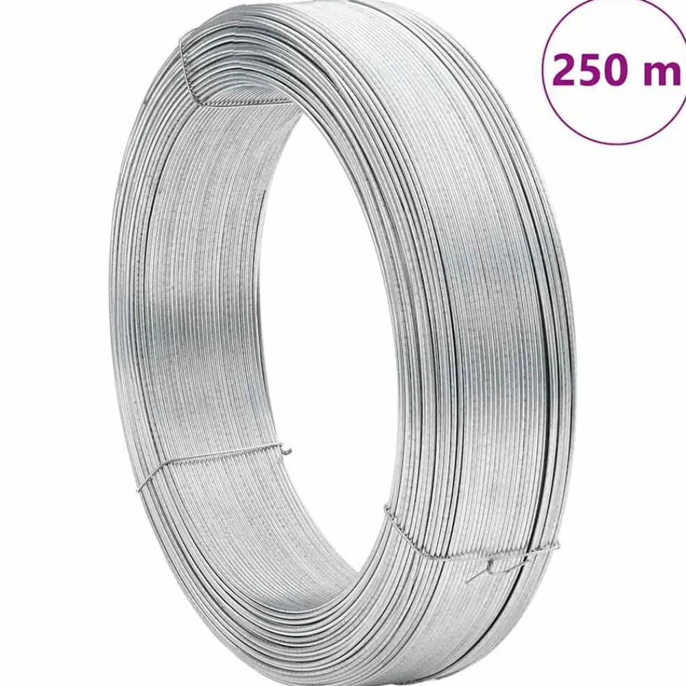 vidaXL Vallas De Jardín-Alambre para atar vallas acero 250 m 1,4 mm