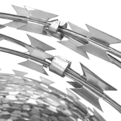 vidaXL Accesorios De Bricolaje-Alambre para concertina BTO-22 con clips acero galvanizado 60 m