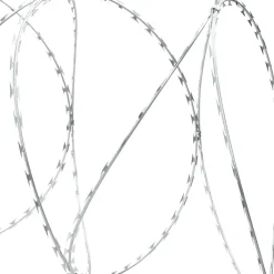 vidaXL Accesorios De Bricolaje-Alambre para concertina BTO-22 con clips acero galvanizado 60 m