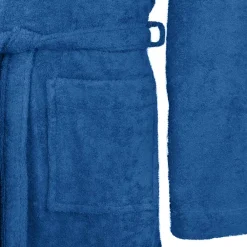 vidaXL Ropa Y Accesorios-Albornoz KINN Azul S Algodón