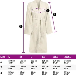 vidaXL Ropa Y Accesorios-Albornoz KINN S Algodón
