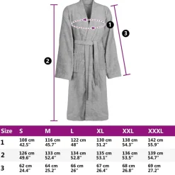 vidaXL Ropa Y Accesorios-Albornoz KINN S Algodón