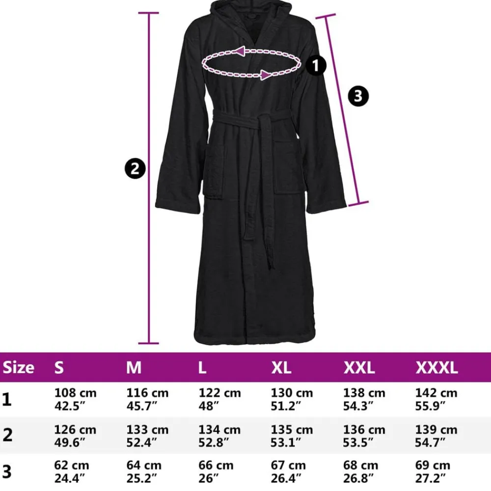 vidaXL Ropa Y Accesorios-Albornoz KINN S Algodón