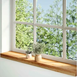 vidaXL Alféizares de ventana 2 uds madera maciza roble marrón claro Marr&oacute;n claro Best