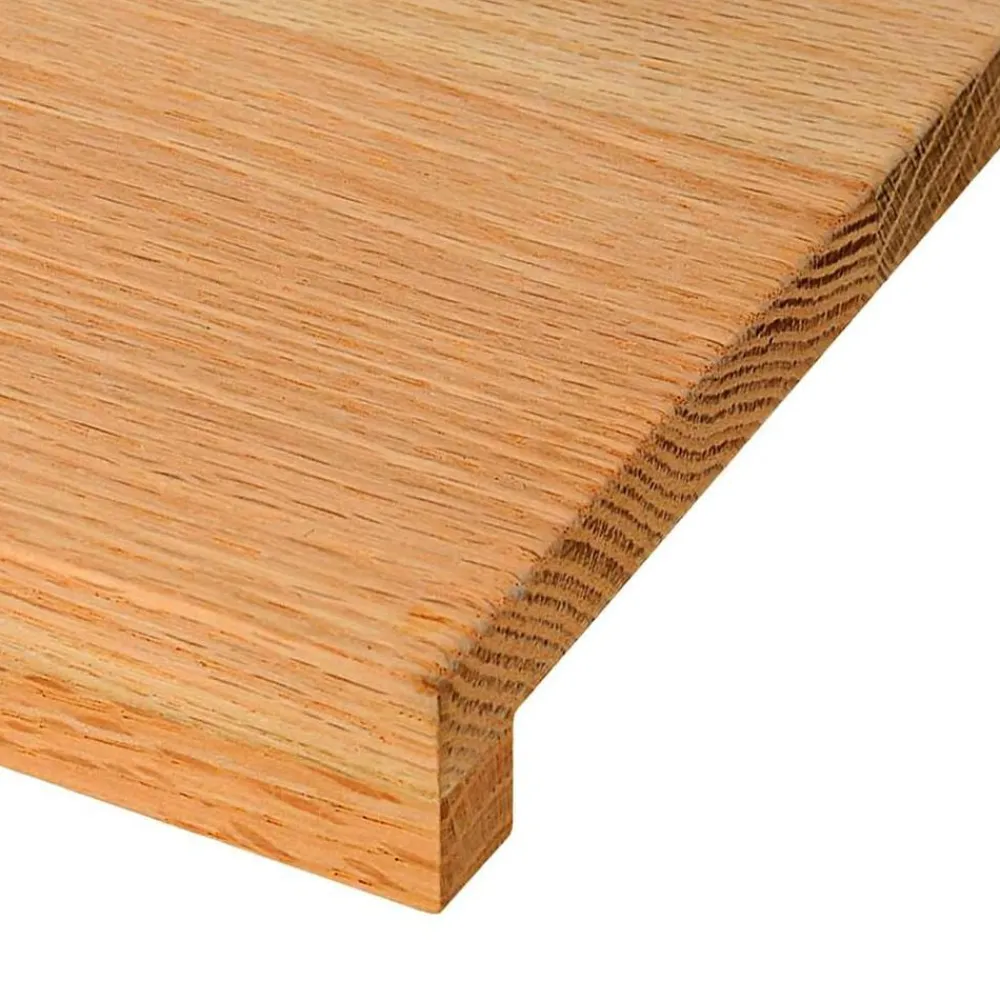 vidaXL Alféizares de ventana 2 uds madera maciza roble marrón claro Marrón claro Best