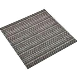 vidaXL Alfombra 20 pcs 50 x 50 cm 100% Polipropileno Antracita a rayas Hot