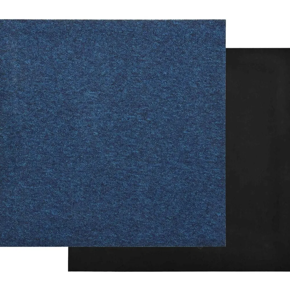 vidaXL Alfombra 20 pcs 50 x 50 cm 100% Polipropileno Azul oscuro Hot
