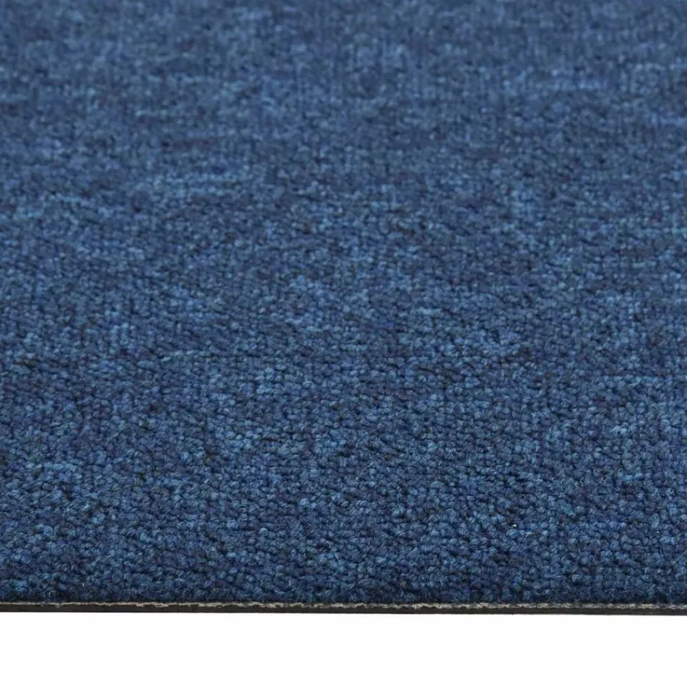 vidaXL Alfombra 20 pcs 50 x 50 cm 100% Polipropileno Azul oscuro Hot