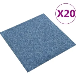 vidaXL Materiales De Construcción-Alfombra 20 pcs 50 x 50 cm 100% Polipropileno