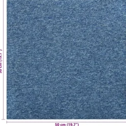 vidaXL Materiales De Construcción-Alfombra 20 pcs 50 x 50 cm 100% Polipropileno