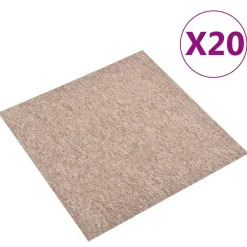 vidaXL Alfombra 20 pcs 50 x 50 cm 100% Polipropileno Beige Best