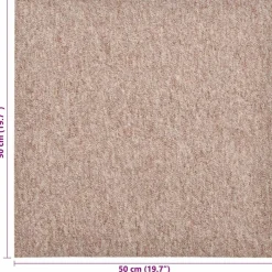 vidaXL Alfombra 20 pcs 50 x 50 cm 100% Polipropileno Beige Best