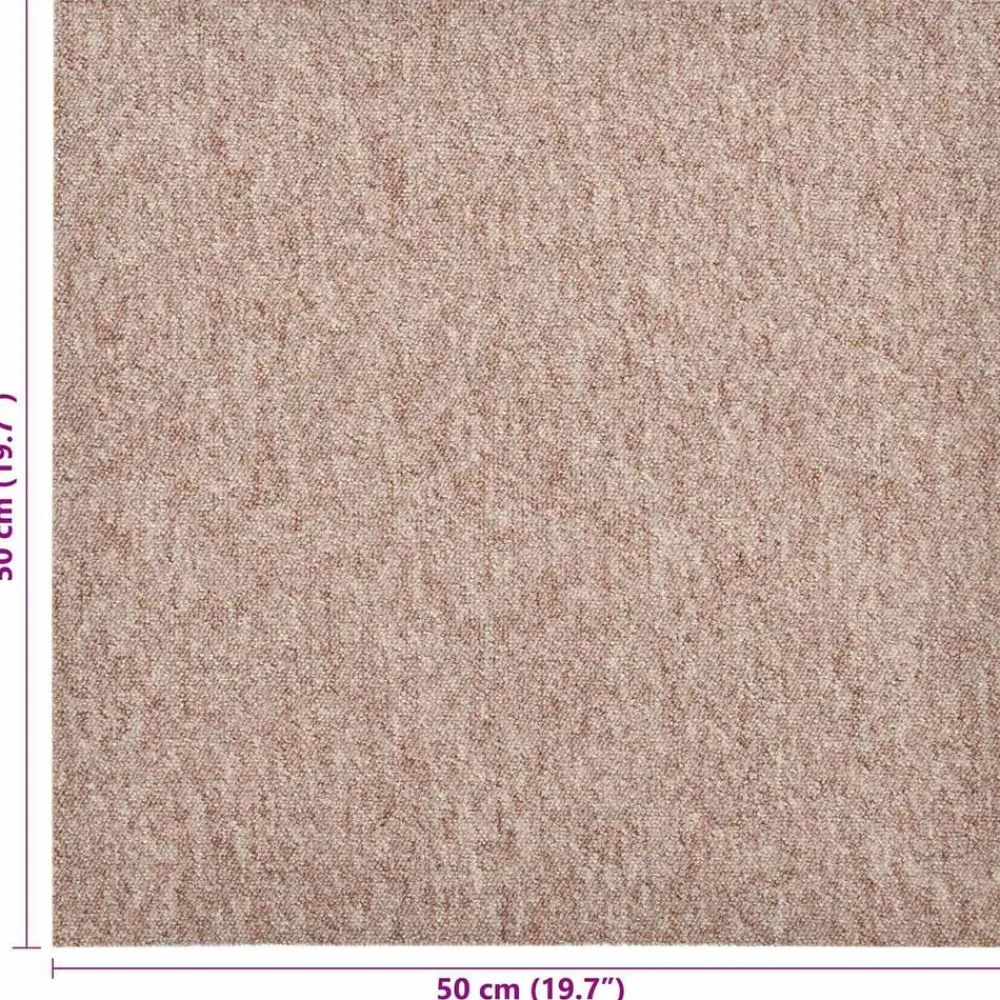vidaXL Alfombra 20 pcs 50 x 50 cm 100% Polipropileno Beige Best