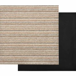 vidaXL Alfombra 20 pcs 50 x 50 cm 100% Polipropileno Beige a rayas