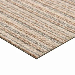 vidaXL Alfombra 20 pcs 50 x 50 cm 100% Polipropileno Beige a rayas