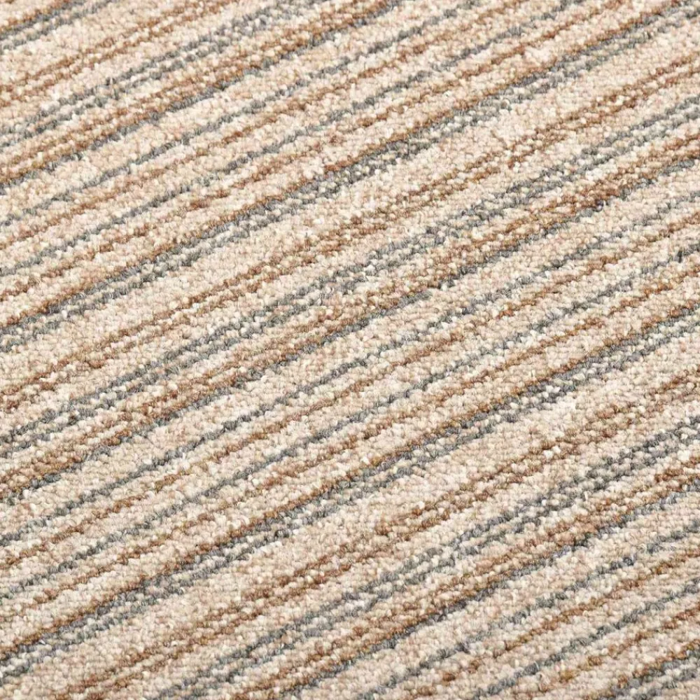vidaXL Alfombra 20 pcs 50 x 50 cm 100% Polipropileno Beige a rayas
