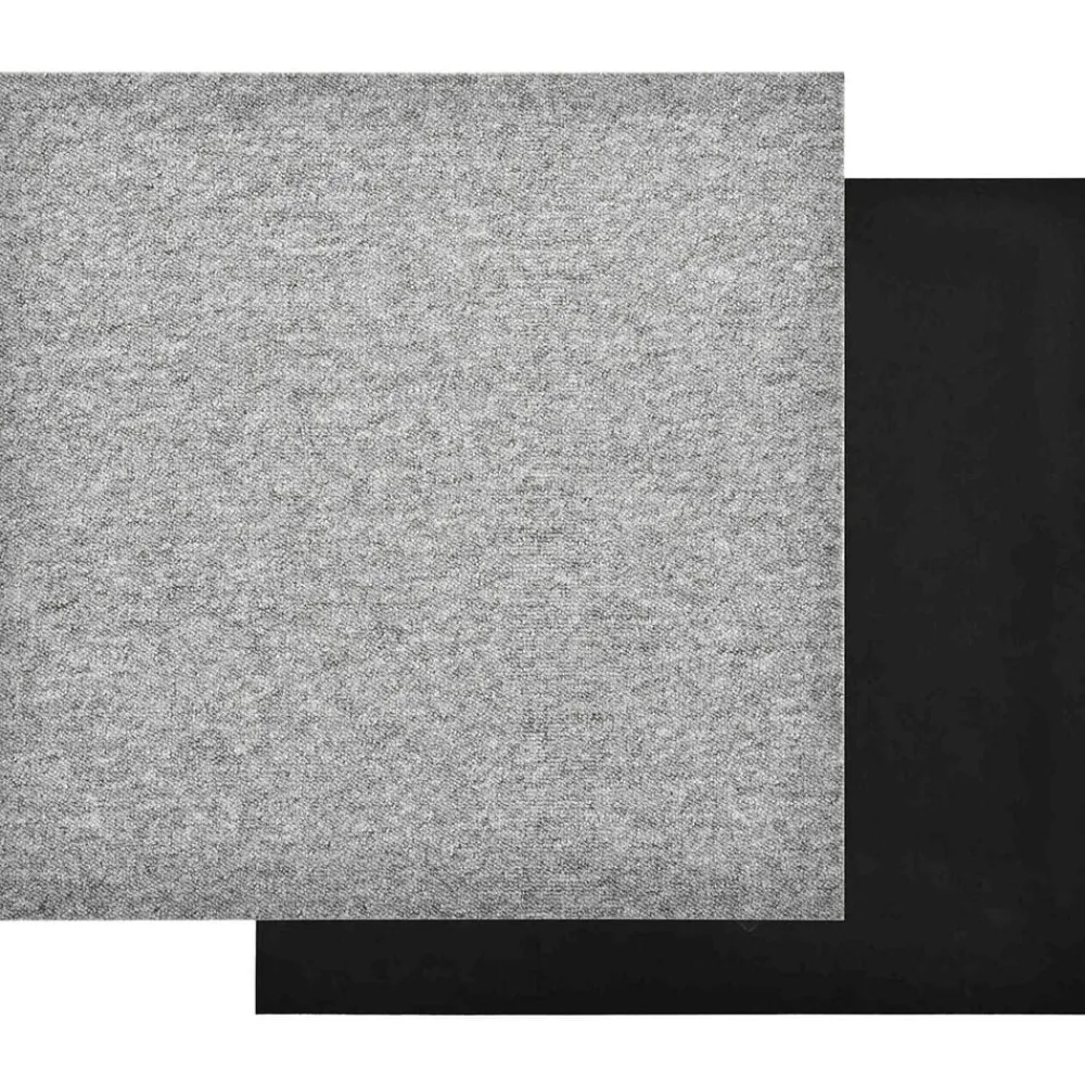 vidaXL Alfombra 20 pcs 50 x 50 cm 100% Polipropileno Gris claro New