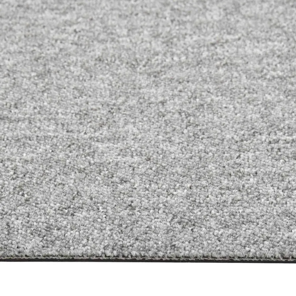 vidaXL Alfombra 20 pcs 50 x 50 cm 100% Polipropileno Gris claro New