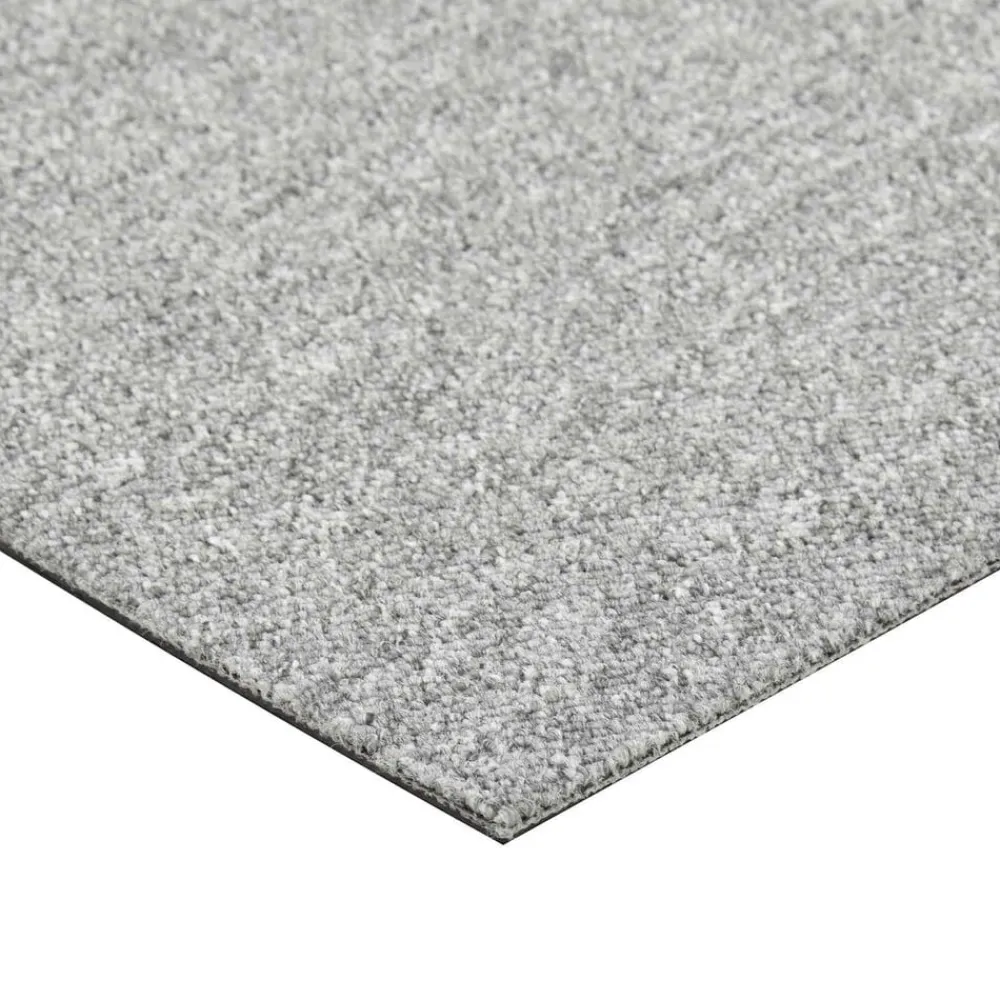 vidaXL Alfombra 20 pcs 50 x 50 cm 100% Polipropileno Gris claro New