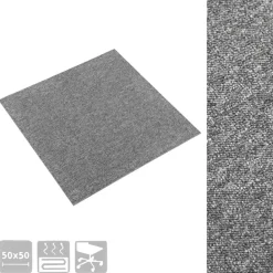vidaXL Materiales De Construcción|Decoración-Alfombra 20 pcs 50 x 50 cm 100% Polipropileno