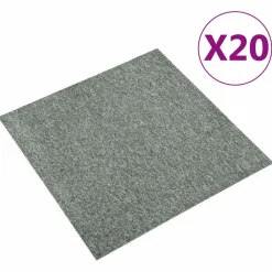 vidaXL Alfombra 20 pcs 50 x 50 cm 100% Polipropileno Verde Hot