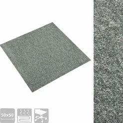 vidaXL Alfombra 20 pcs 50 x 50 cm 100% Polipropileno Verde Hot