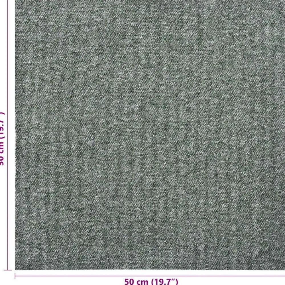 vidaXL Alfombra 20 pcs 50 x 50 cm 100% Polipropileno Verde Hot