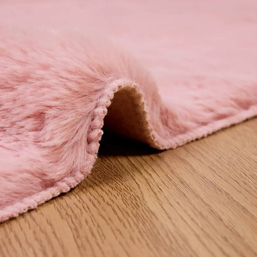 vidaXL Decoración-Alfombra antideslizante de sintética de conejo Olite