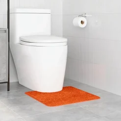 vidaXL Accesorios Para El Baño-Alfombra antideslizante para baño con corte para inodoro