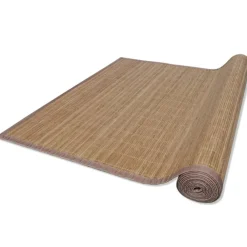 vidaXL Alfombra de bambú color natural 100x160 cm Marrón Clearance