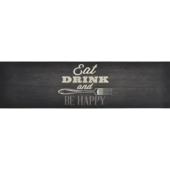 vidaXL Alfombra de cocina lavable terciopelo negro 45x150 cm Negro y blanco Clearance