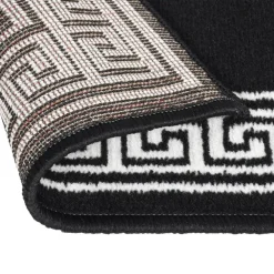 vidaXL Alfombra de pasillo BCF con estampado 60x200 cm Negro Online