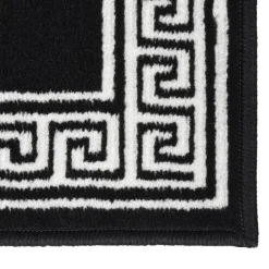 vidaXL Alfombra de pasillo BCF con estampado 60x200 cm Negro Online