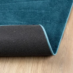 vidaXL Alfombra de pelo corto OVIEDO turquesa 120x120 cm Tuquesa Outlet