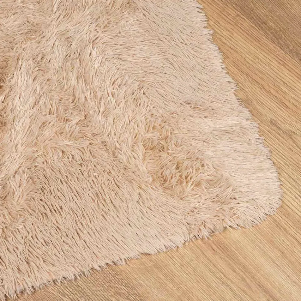 vidaXL Alfombra de pelo largo NAVARRA 60x100 cm poliéster Beige Clearance