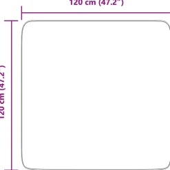 vidaXL Alfombra de pelo largo NAVARRA 120x120 cm poliéster Gris claro Sale