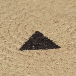 vidaXL Alfombra de yute tejida a mano estampado de triángulos 90 cm New