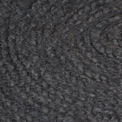 vidaXL Decoración-Alfombra de yute tejida a mano redonda gris 90 cm
