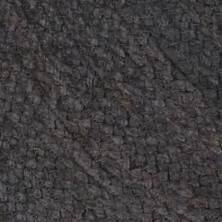vidaXL Decoración-Alfombra de yute tejida a mano redonda gris 90 cm