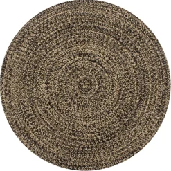vidaXL Alfombra de yute tejida a mano y natural 90 cm Negro